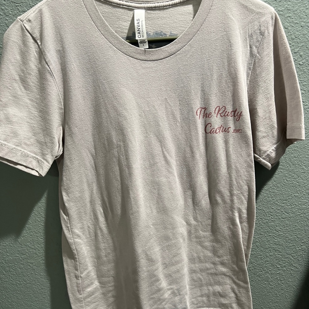 Bella Canvas Light Gray Tee with Red Accent